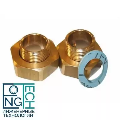 Комплект фитингов: 2 гайки, 2 патрубка, 2 прокладки Ду 15 с наружной резьбой Danfoss Комплект фитингов: 2 гайки, 2 патрубка, 2 прокладки Ду 15 с наружной резьбой Danfoss Самара