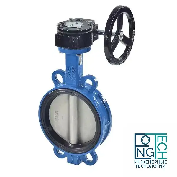 Затвор дисковый поворотный чугунный межфланцевый с чугунным диском манжета EPDM с редуктором под электропривод Benarmo Ду400-800 Ру10/16 Затвор дисковый поворотный чугунный межфланцевый с чугунным диском манжета EPDM с редуктором под электропривод Benarmo Ду400-800 Ру10/16