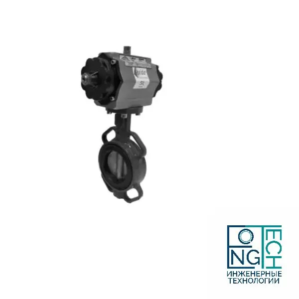 Затвор поворотный дисковый с пневмоприводом ABRA 863 одностороннего действия (с пружинным возвратом) ArTorq PA SR (-20°C...+80°C) Ду 32-300 Затвор поворотный дисковый с пневмоприводом ABRA 863 одностороннего действия (с пружинным возвратом) ArTorq PA SR (-20°C...+80°C) Ду 32-300