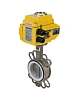 Затвор дисковый поворотный DN.ru WBV3232P-2W-Fb-H Ду50 Ру16, корпус - нержавеющая сталь 316L, диск - нержавеющая сталь 316L, уплотнение - PTFE, с электроприводом DN.ru QT-N-008EM-O1-220VAC-У1 220В Самара