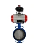 Затвор дисковый поворотный DN.ru WBV1413E-2W-Fb-H Ду250 Ру16, корпус - чугун GGG50, диск - чугун GGG40, уплотнение - EPDM, с пневмоприводом DN.ru PA-SA-210 с возвратными пружинами, пневмораспределителем 4М310-08 220В NAMUR, БКВ APL-410N EX Самара