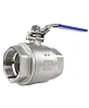 Кран шаровой DN.ru BV3232P(2pс)-FP-T-H Ду65 Ру40 полнопроходной двухходовой, нержавеющая сталь 316 CF8M, внутренняя резьба, уплотнение - PTFE, ручка-рычаг Самара