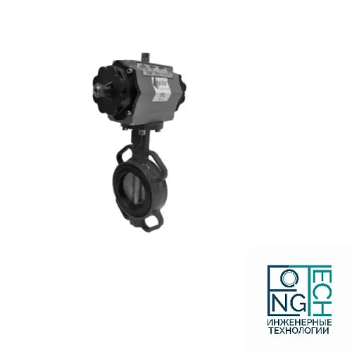 Затвор поворотный дисковый с пневмоприводом ABRA 863 двойного действия Quifer KP (-29°C...+80°C) Ду 32-300 Затвор поворотный дисковый с пневмоприводом ABRA 863 двойного действия Quifer KP (-29°C...+80°C) Ду 32-300 Самара