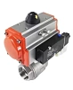 Кран шаровой DN.ru BV3232P(2pc)-FP-T-ISO-H Ду100 Ру40, полнопроходной внутреннняя резьба, нержавеющая сталь SS316, уплотнение - PTFE, с пневмоприводом PA-SA-160 с возвратными пружинами, с пневмораспределителем 4V320-10 220В Самара