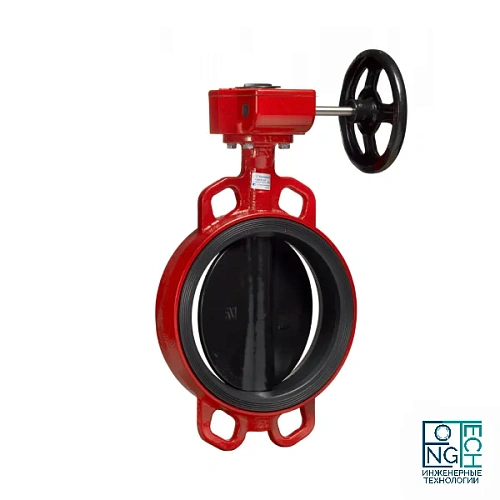 Затвор дисковый поворотный чугунный межфланцевый диск чугунный манжета EPDM с редуктором с концевыми выключателями FBV-RA для систем пожаротушения Benarmo Затвор дисковый поворотный чугунный межфланцевый диск чугунный манжета EPDM с редуктором с концевыми выключателями FBV-RA для систем пожаротушения Benarmo Самара