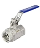 Кран шаровой DN.ru BV3232P(2pс)-FP-T-H Ду25 Ру63 полнопроходной двухходовой, нержавеющая сталь 316 CF8M, внутренняя резьба, уплотнение - PTFE, ручка-рычаг Самара