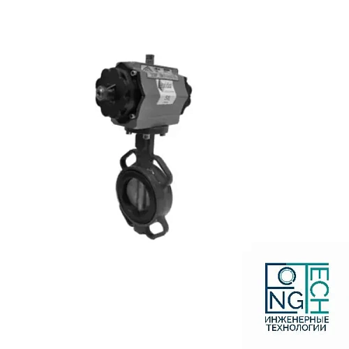 Затвор поворотный дисковый с пневмоприводом ABRA 826 двойного действия Quifer KP (-29°C...+80°C) Ду 32-300 Затвор поворотный дисковый с пневмоприводом ABRA 826 двойного действия Quifer KP (-29°C...+80°C) Ду 32-300 Самара