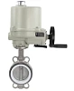 Затвор дисковый поворотный DN.ru WBV3232P-2W-Fb-H Ду125 Ру16, корпус - нержавеющая сталь 316L, диск - нержавеющая сталь 316L, уплотнение - PTFE, с электроприводом ГЗ-ОФ-200/14М 220В Самара