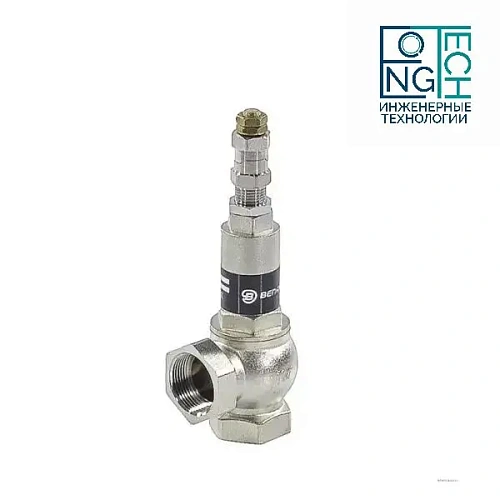 Клапан предохранительный угловой латунь никель Ру16 Benarmo Клапан предохранительный угловой латунь никель Ру16 Benarmo Самара