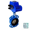 Затвор дисковый поворотный межфланцевый чугунный с нержавеющим диском манжета EPDM с электроприводом Q 230В Benarmo  Ду50-200 Ру16 Самара