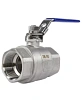Кран шаровой DN.ru BV3232P(2pс)-FP-T-H Ду32 Ру63 полнопроходной двухходовой, нержавеющая сталь 316 CF8M, внутренняя резьба, уплотнение - PTFE, ручка-рычаг Самара