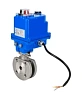 Кран шаровой DN.ru BV3232P-FP-Fb-ISO-H Ду20 Ру16 полнопроходной двухходовой, нержавеющая сталь SS316, межфланцевый, уплотнение - PTFE, с электроприводом QT-N-003EM-O1-220VAC-У1 blue Самара