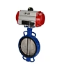 Затвор дисковый поворотный DN.ru WBV1413E-2W-Fb-H Ду125 Ру16, корпус - чугун GGG50, диск - чугун GGG40, уплотнение - EPDM, с пневмоприводом DN.ru PA-SA-130 и пневмораспределителем 4М310-08 220В NAMUR Самара