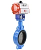Затвор дисковый поворотный DN.ru WBV1413E-2W-Fb-H Ду50 Ру16, корпус - чугун GGG50, диск - чугун GGG40, уплотнение - EPDM, с пневмоприводом DN.ru PA-SA-083 с возвратными пружинами Самара