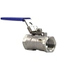 Кран шаровой DN.ru BV3232P-SP-T-H Ду15 Ру63 стандартнопроходной двухходовой, нержавеющая сталь SS316, внутренняя резьба, уплотнение - PTFE, ручка-рычаг Самара