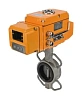 Затвор дисковый поворотный DN.ru WBV3232V-2W-Fb-H Ду125 Ру16, корпус - нержавеющая сталь 316L, диск - нержавеющая сталь 316L, уплотнение - Viton, с электроприводом DN.ru QT-N-010EM-B1-220VAC-У1 (0-10В) HARK Самара