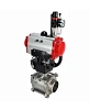 Кран шаровой DN.ru BV3232P(3pc)-FP-W-ISO-H Ду65 Ру25, полнопроходной под приварку, нержавеющая сталь SS316, уплотнение - PTFE, с пневмоприводом PA-DA-083, с пневмораспределителем 4М310-08 220В NAMUR, с ручным дублером MON2-450-T28-ISO, с БПВ AFC2000 Самара