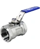Кран шаровой DN.ru BV3232P-SP-T-H Ду40 Ру63 стандартнопроходной двухходовой, нержавеющая сталь SS316, внутренняя резьба, уплотнение - PTFE, ручка-рычаг Самара