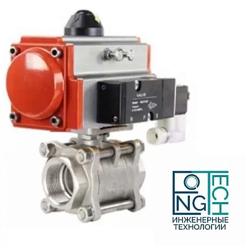 Шаровый кран нержавеющий с пневмоприводом двойного действия ABRA BV61 Quifer KP (-29°C...+80°C) Ду 15-100 Шаровый кран нержавеющий с пневмоприводом двойного действия ABRA BV61 Quifer KP (-29°C...+80°C) Ду 15-100 Самара