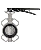 Затвор дисковый поворотный DN.ru WBV3232N-2W-Fb-H Ду80 Ру16 межфланцевый, корпус - нержавеющая сталь 316L, диск - нержавеющая сталь 316L, уплотнение - NBR, с рукояткой, квадрат 9х9, F05 Самара