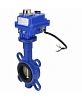 Затвор дисковый поворотный DN.ru WBV1432E-2W-Fb-H Ду40 Ру16, корпус - чугун GGG50, диск - нержавеющая сталь 316L, уплотнение - EPDM, с электроприводом DN.ru QT-N-003EM-O1-12VDC-У1 blue 12В Самара