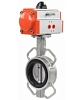 Затвор дисковый поворотный DN.ru WBV3232V-2W-Fb-H Ду250 Ру16, корпус - нержавеющая сталь, диск - нержавеющая сталь, уплотнение - VITON, с пневмоприводом DN.ru PA-SA-210 с возвратными пружинами Самара