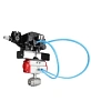 Кран шаровой DN.ru BV3232P(2pc)-FP-T-ISO-H Ду100 Ру40, полнопроходной вн. резьба, нержавеющая сталь SS316, уплотнение - PTFE, с пневмоприводом PA-DA-105 двойного действия и с электропневматическим поворотным позиционером YT-1000RSN с обратной связью Самара