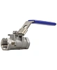 Кран шаровой DN.ru BV3232P-SP-T-H Ду8 Ру63 стандартнопроходной двухходовой, нержавеющая сталь SS316, внутренняя резьба, уплотнение - PTFE, ручка-рычаг Самара