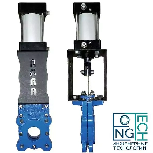 Задвижка шиберная (затворы ножевые) ABRA-KV-03 с пневмоприводом Задвижка шиберная (затворы ножевые) ABRA-KV-03 с пневмоприводом Самара